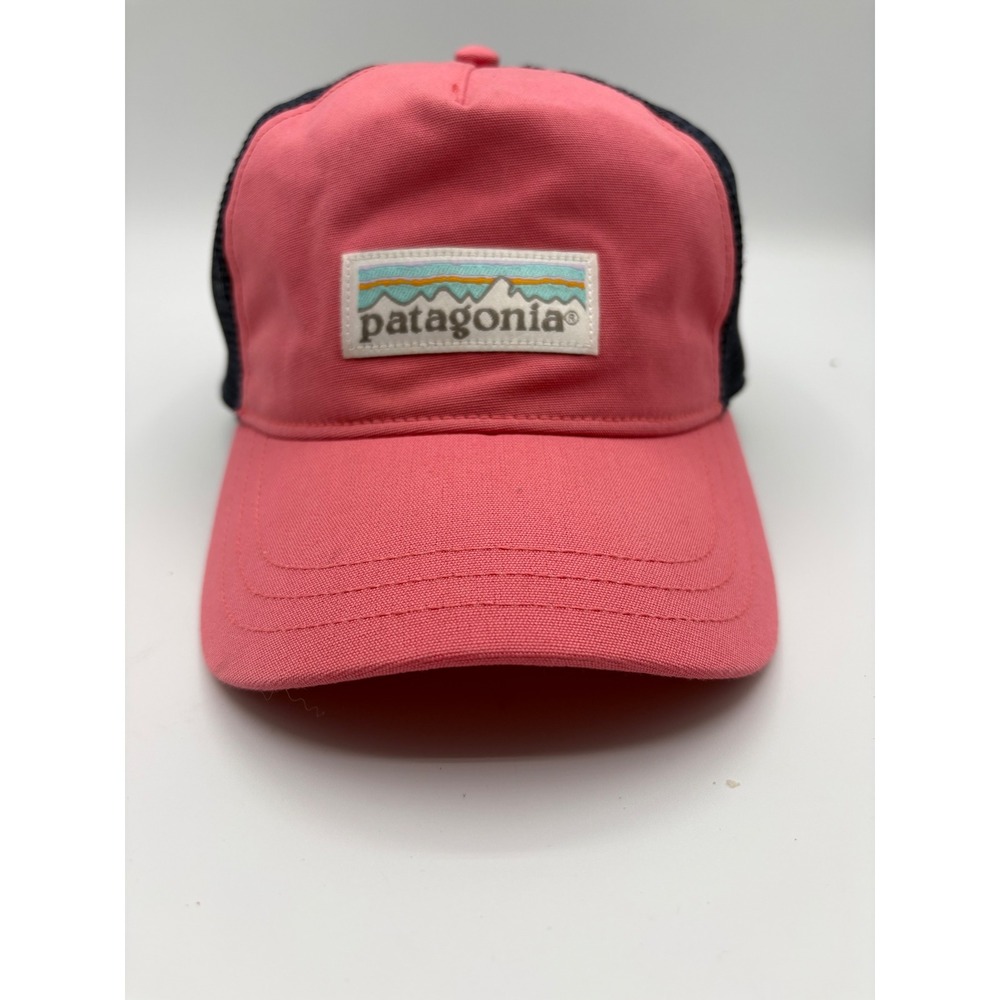 Patagonia Trucker Hat Unisex OSFA Pink Excellent Mesh Back Snapback Cap